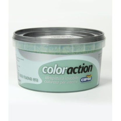 Immagine di Coloraction - lavabile - pittura acrilica lavabile colorata per interno. salvia - 750 ml                                                                                                                                                                                                                                                                                                                                                                                                                            