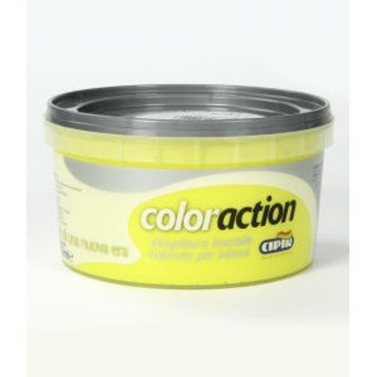 Immagine di Coloraction - lavabile - pittura acrilica lavabile colorata per interno. giallo zolfo - 750 ml                                                                                                                                                                                                                                                                                                                                                                                                                      