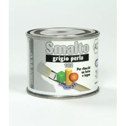 Immagine di Smalto ritocco - smalto sintetico di altissima qualitÀ per laccature di pregio all'esterno e all'interno.  grigio perla - 100 ml                                                                                                                                                                                                                                                                                                                                                                                    
