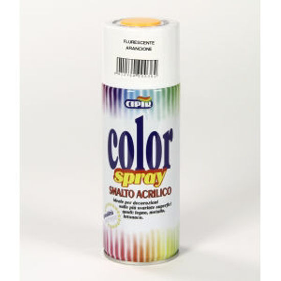 Immagine di Color spray - smalto acrilico spray, brillante per esterni e interni. arancione fluorescente - 400 ml                                                                                                                                                                                                                                                                                                                                                                                                               