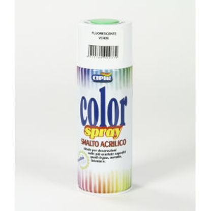 Immagine di Color spray - smalto acrilico spray, brillante per esterni e interni. verde fluorescente - 400 ml                                                                                                                                                                                                                                                                                                                                                                                                                   