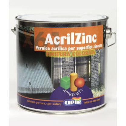 Immagine di Acrilzinc - vernice a smalto - antiruggine per tetti con coperture metalliche bianco - 2500 ml                                                                                                                                                                                                                                                                                                                                                                                                                      