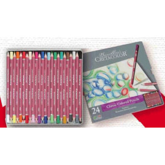 Immagine di Set 24 matite colorate assortite,  confezione in metallo                                                                                                                                                                                                                                                                                                                                                                                                                                                            