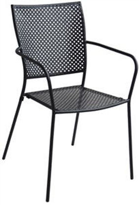 Immagine di sedia milady in ferro con braccioli, dimensioni cm.57x55 h.89                                                                                                                                                                                                                                                                                                                                                                                                                                                       