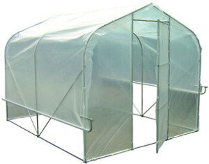Immagine di Serra da giardino in ferro zincato con copertura in polietilene dim. cm.270x220xh.200                                                                                                                                                                                                                                                                                                                                                                                                                               