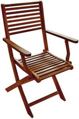 Immagine di sedia giardino in acacia, con braccioli pieghevole, dimensioni cm.53x57 h.90                                                                                                                                                                                                                                                                                                                                                                                                                                        