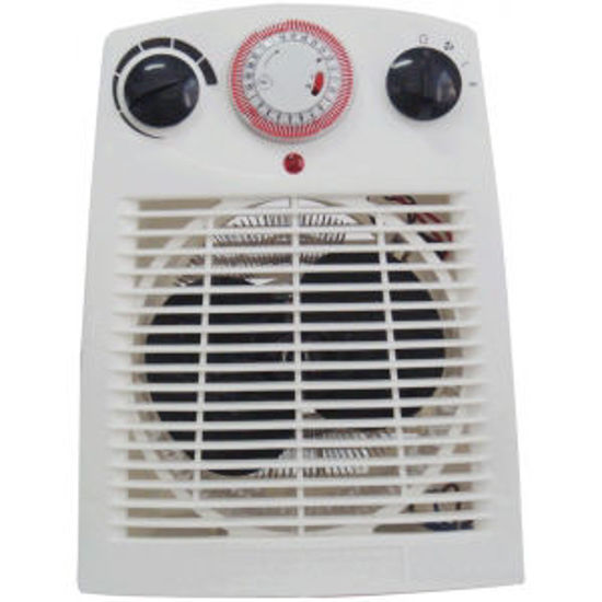 Immagine di Termoventilatore con timer e termostato, 2 liv.potenza-1000/2000 watt                                                                                                                                                                                                                                                                                                                                                                                                                                               