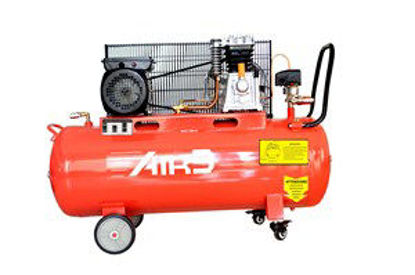 Immagine di Compressore 50 litri a cinghia 3hp 2200w pressione 8 bar 2 attacchi rapidi rosso                                                                                                                                                                                                                                                                                                                                                                                                                                    