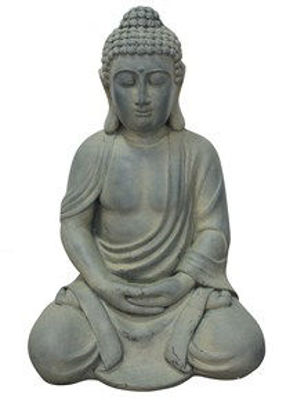 Immagine di Statua budda in fibra di argilla 35,5x26,5x50cm                                                                                                                                                                                                                                                                                                                                                                                                                                                                     