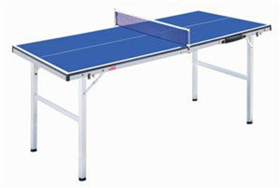 Immagine di mini tavolo pingpong cm. 150x67 pieghevole completo di 2 racchette e di 3 palline                                                                                                                                                                                                                                                                                                                                                                                                                                   