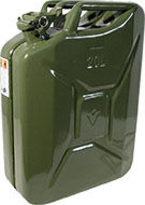 Immagine di Tanica per carburante in metallo, omologata per trasporto di idrocarburi lt.20                                                                                                                                                                                                                                                                                                                                                                                                                                      