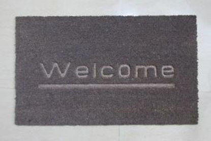 Immagine di Zerbino grigio con scritta welcome 45x75cm                                                                                                                                                                                                                                                                                                                                                                                                                                                                          
