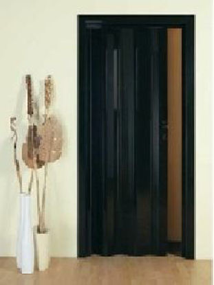 Immagine di porta soffietto 'spacy' design misure mt. 2,15x0,84 colore nero brillante                                                                                                                                                                                                                                                                                                                                                                                                                                           