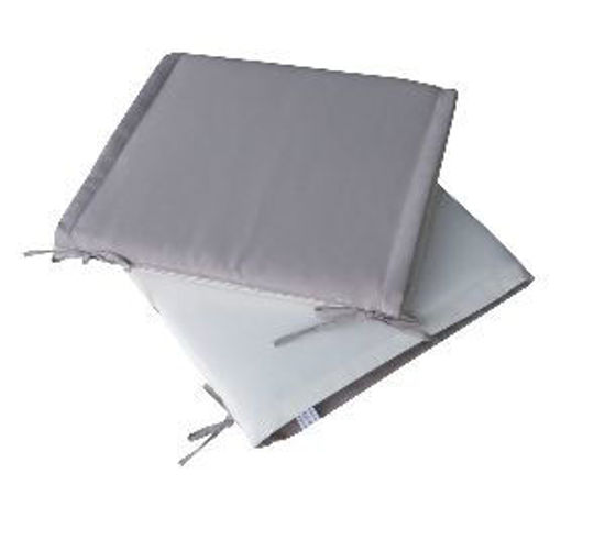 Immagine di cuscino per sedia, dimensioni cm.40x40 spessore cm.4, colore double face grey/ecrù                                                                                                                                                                                                                                                                                                                                                                                                                                  