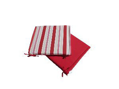 Immagine di cuscino per sedia, dimensioni cm.40x40 spessore cm.4, colore double face red/stripes red                                                                                                                                                                                                                                                                                                                                                                                                                            