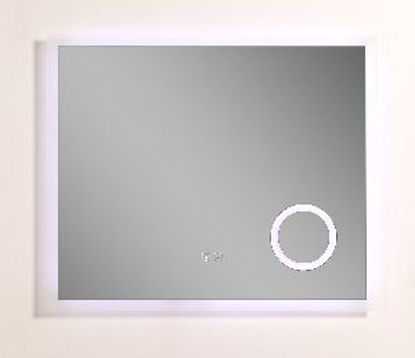 Immagine di Specchio con illuminazione cornice a led, vetro anti appannamento e specchietto ingranditore, misure cm. 110x70                                                                                                                                                                                                                                                                                                                                                                                                     