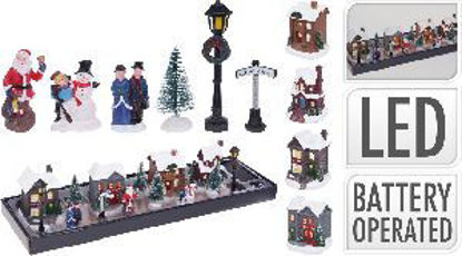 Immagine di VILLAGE WITH LED SET OF 14PCS                                                                                                                                                                                                                                                                                                                                                                                                                                                                                       
