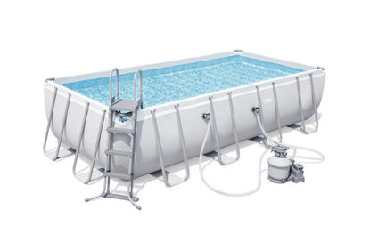 Immagine di set piscina fuori terra rettangolare power steel, dimensioni cm.549x274 h.122                                                                                                                                                                                                                                                                                                                                                                                                                                       