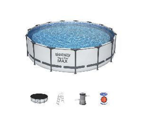Immagine di set piscina fuori terra rotonda steel pro max, diametro cm.457 altezza 107                                                                                                                                                                                                                                                                                                                                                                                                                                          